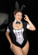 Plus Size Women's Bunny Costume Cosplay Lingerie Bodysuit