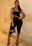 Summer Women's Bodycon Sporty Style Casual Solid Color Sleeveless Jumpsuit