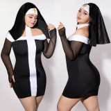 Halloween Women's Nun Cosplay Costume