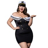 Plus Size Women's Sexy Sailor Cosplay Lingerie Costume