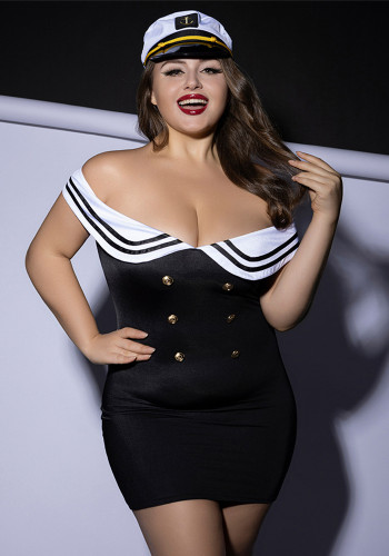 Plus Size Women's Sexy Sailor Cosplay Lingerie Costume