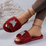 Women Fluffy Slide Sandals