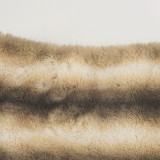 Women American Casual Color Gradient Stripe Furry Midi Skirt