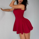 Women Summer Backless Sleeveless Cami Dress