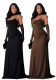 Women Strapless Elegant Cowl Neck Ruched Mermaid Dress