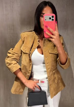 Women Round Neck Jacket Coat Women Round Neck Jacket Coat