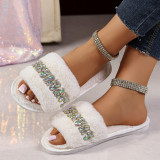 Women Fluffy Slide Sandals