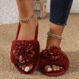 Women Fluffy Slide Sandals