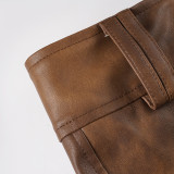 Women Sexy Pu-Leather Shorts