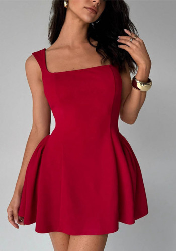 Women Summer Backless Sleeveless Cami Dress