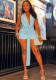 Women’s Summer Sexy Halter Neck Deep V Low Back Sash Slim Fit Mini Dress