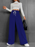 Women’s Autumn Winter Casual High Waist Drawstring Wide Leg Sweatpants