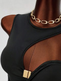 Women’s Embellished Asymmetrical One-Shoulder Ruched Stretch Slim Fit Top