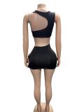 Women’s Embellished Asymmetrical One-Shoulder Ruched Stretch Slim Fit Top