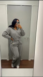 Women’s Fashion Colorblock Striped Wide Leg Pants Two-Piece Set