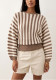 Women’s Autumn Winter Striped Long Sleeve Knitted Pullover Sweater