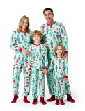 Christmas Family Matching Cartoon Snowflake and Little Deer Printed Pajama Set