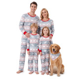 Christmas Family Matching Cartoon Snowflake and Little Deer Printed Pajama Set