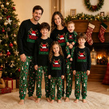 Christmas Family Matching Red and Green Striped Pajama Set for Women and Men