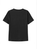 Women Autumn Black Halloween Ghost Pumpkin Print T-Shirt Top