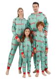 Autumn Winter Unisex Christmas Printed Long Sleeve Top and Pants Family Pajama Set