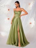 Women Sexy Strapless Formal Party Evening Dress