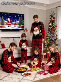 Christmas Long Sleeve Family Matching Red and Black Plaid Pajama Set