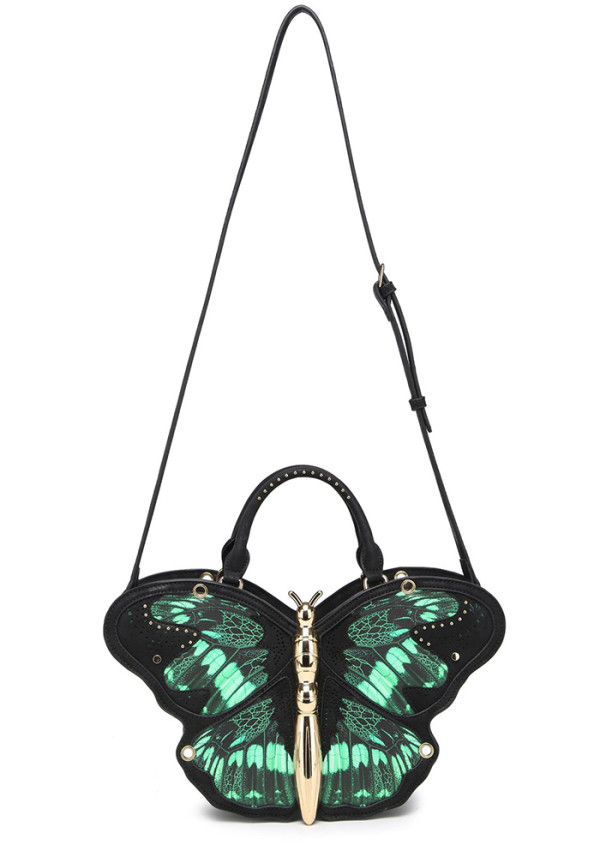 Women Butterfly Handbag Green Wing Crossbody Bag