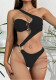 Women’s Solid One-Shoulder Bikini Swimsuit