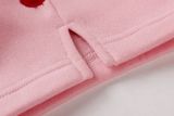 Women’s Streetwear Applique Hooded Loose Drop Shoulder Top Casual Shorts Two-Piece Sports Set