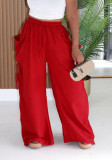 Women’s Plus Size Casual High-Waist Loose Harem Drawstring Ruched Pants