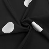Women’s Polka Dot Print Halter Neck Sleeveless Jumpsuit