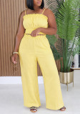 Women’s Summer Holiday Casual Short Sleeve Top Wide-Leg Pants Two-Piece Set
