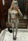 Women’s Streetwear Leopard Print Round Neck Long Sleeve Tight-Fitting Pants Two-Piece Set