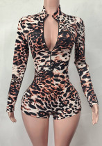 Women’s Fashion Printed Long Sleeve Tight Slim Romper Women’s Fashion Printed Long Sleeve Tight Slim Romper