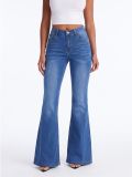 Women’s Slim Fit High-Waist Bell Bottom Denim Pants