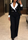 Women’s Fall Winter Fashion Button-Up Elegant Wide-Leg Jumpsuit