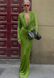 Women Autumn Sexy Cowl Neck Dress
