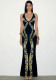Women Autumn V Neck Sleeveless Hollow-out Strap Fishtail Dress