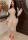 Women Sexy Hollow-out Long-sleeve Jumpsuit