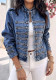 Women Stand Collar Denim Jacket