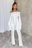 Women Sexy Hollow-out Long-sleeve Jumpsuit