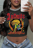 Women's Streetwear Graphic Print Cropped T Shirt