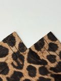 Women's Plus Size Sexy Leopard Print High Neck Long Sleeve Long Dress