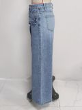 Women Irregular Washed Casual Denim Wide-leg Pants