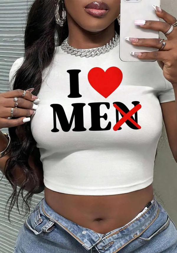 Women's Streetwear Graphic Print Cropped T Shirt