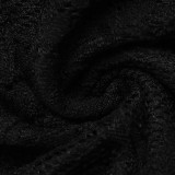 Women Autumn/Winter Sexy Black V Neck Patchwork Lace Long-sleeve Bodysuit