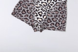 Women Summer Sexy Print Mesh Patchwork Jumpsuit