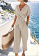 Women Autumn Solid Irregular Short Sleeve Top and Pants Two Piece Set