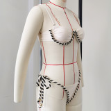Women Solid Strapless Bikini Sexy Backless Two Piece Swimsuit